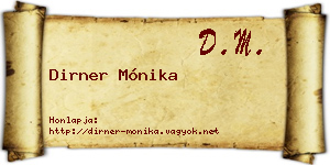 Dirner Mónika névjegykártya
